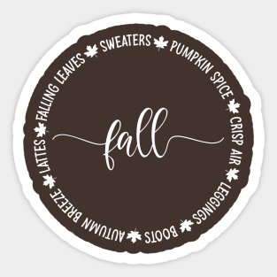 Fall quotes Sticker